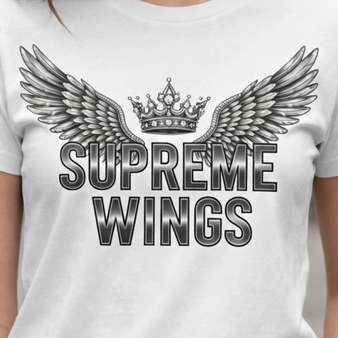 Supreme Wings Hustle & Royalty Graphic T-Shirt – XGuidance – photo 3