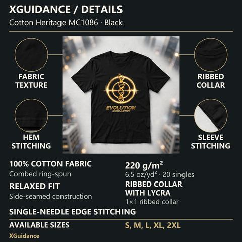 Evolution Code Active Spiritual Awakening Graphic T-Shirt – XGuidance – product details and sizing