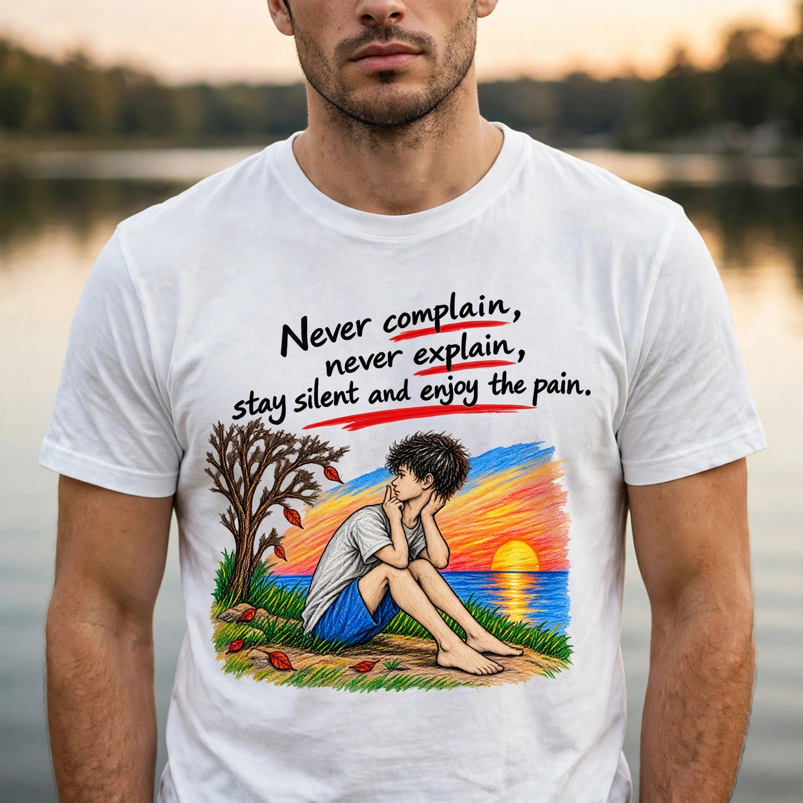 Never Complain Motivational Quote T-Shirt – XGuidance – photo 3