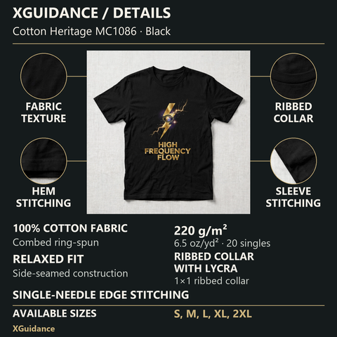 High Frequency Flow II Spiritual Awakening Graphic T-Shirt – XGuidance – product details and sizing