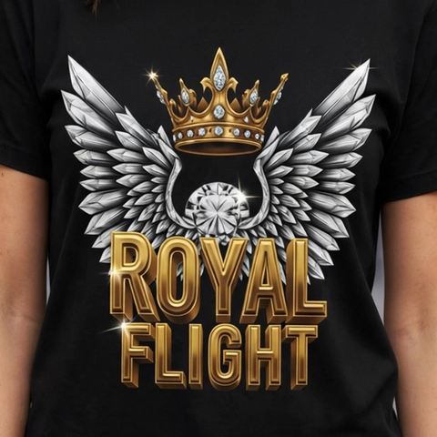 Royal Flight Hustle & Royalty Graphic T-Shirt – XGuidance – photo 3