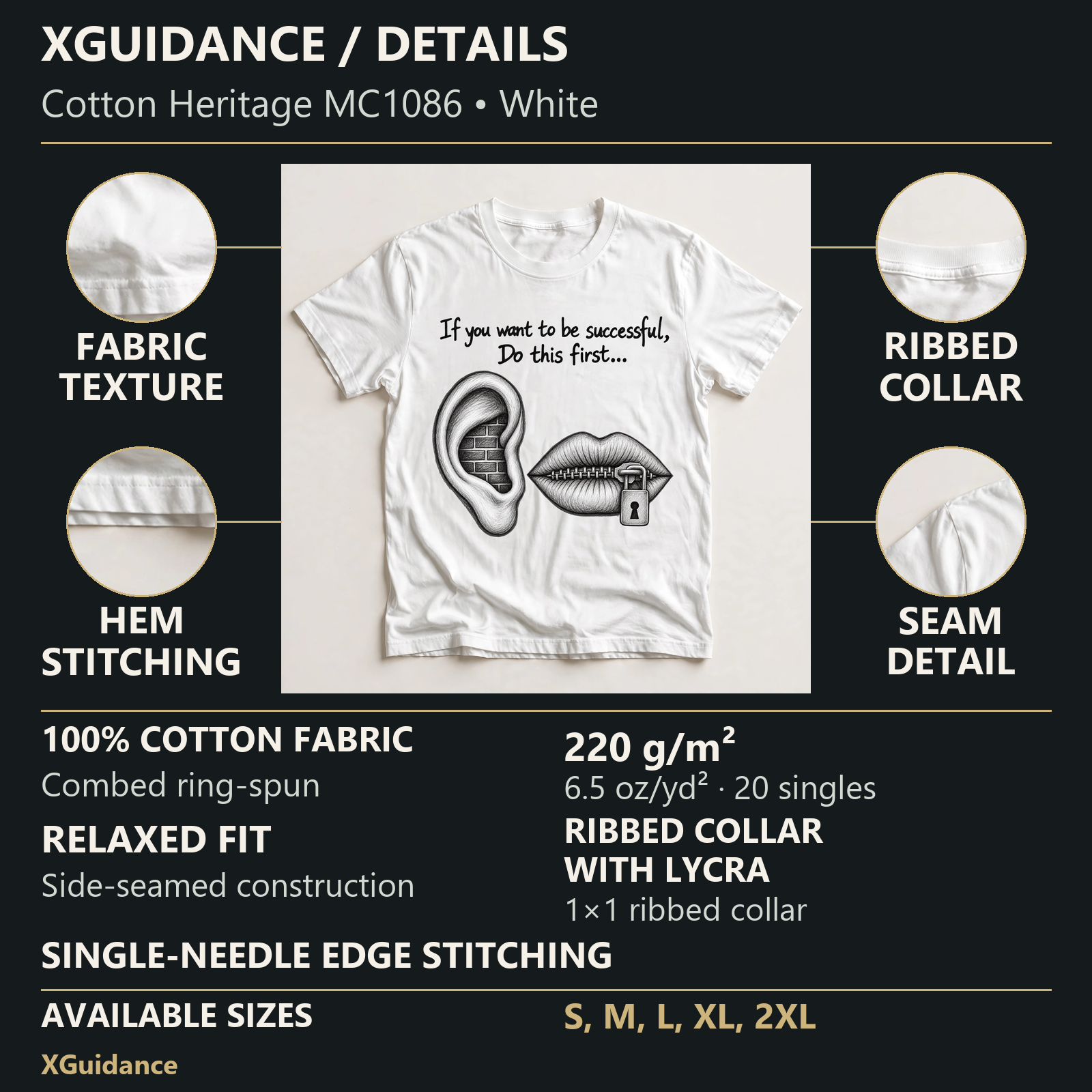 Do This First Motivational Quote T-Shirt – XGuidance – product details and sizing