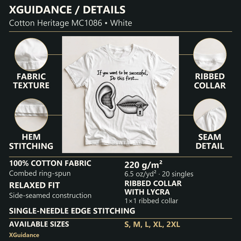 Do This First Motivational Quote T-Shirt – XGuidance – product details and sizing