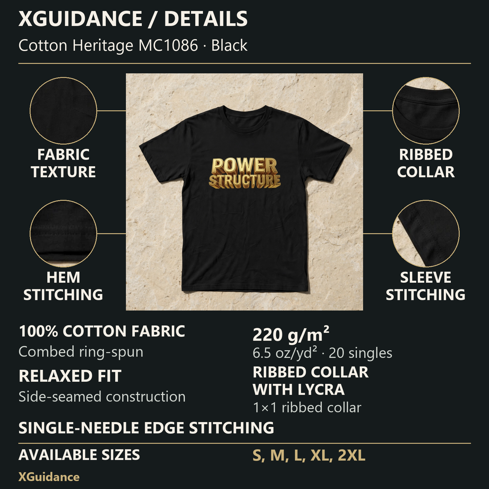 Power Structure Hustle & Royalty Graphic T-Shirt – XGuidance – product details and sizing