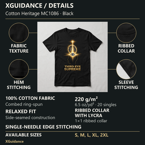 Third Eye Supreme Spiritual Awakening Graphic T-Shirt – XGuidance – product details and sizing