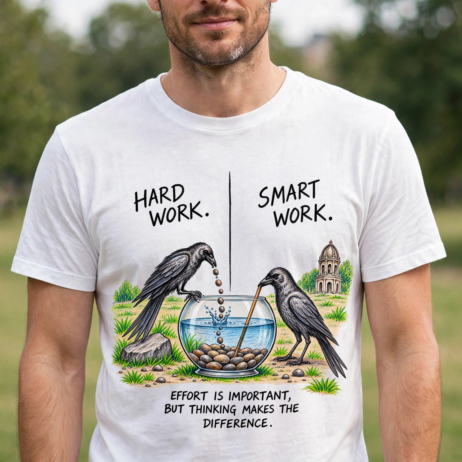 Hard Work Smart Work Motivational Quote T-Shirt – XGuidance – photo 3