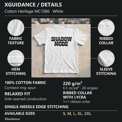 Shadow Mode Hustle & Royalty Graphic T-Shirt – XGuidance – product details and sizing