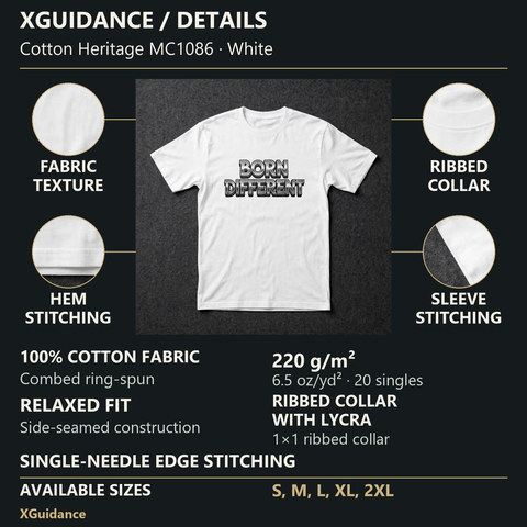 Born Different Hustle & Royalty Graphic T-Shirt – XGuidance – product details and sizing