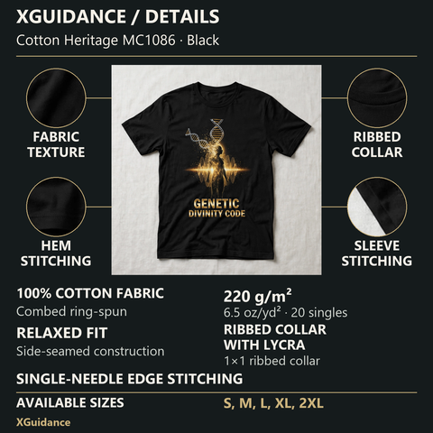 Genetic Divinity Code Spiritual Awakening Graphic T-Shirt – XGuidance – product details and sizing