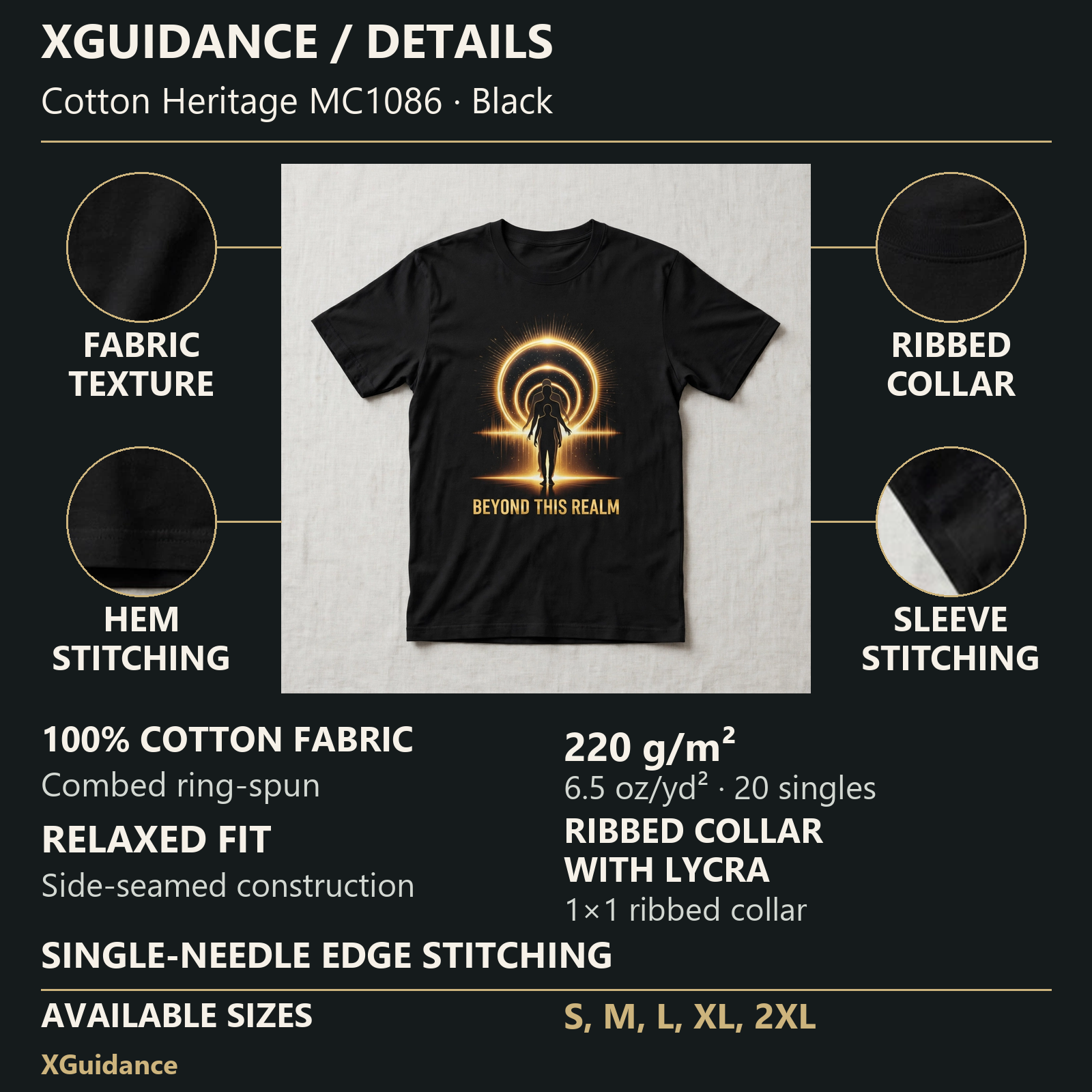 Beyond This Realm Spiritual Awakening Graphic T-Shirt – XGuidance – product details and sizing