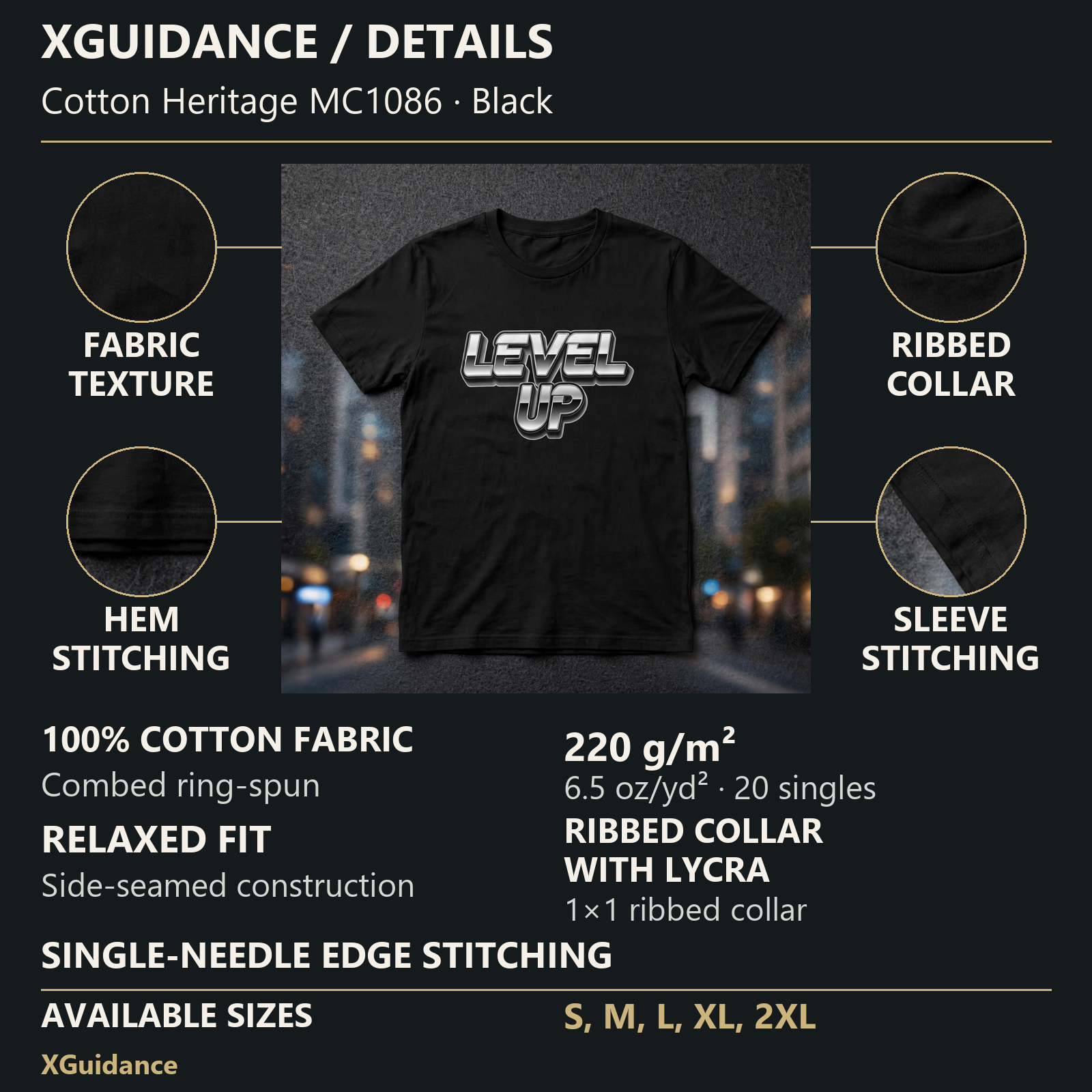 Level Up Hustle & Royalty Graphic T-Shirt – XGuidance – product details and sizing