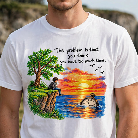 Too Much Time Motivational Quote T-Shirt – XGuidance – photo 3
