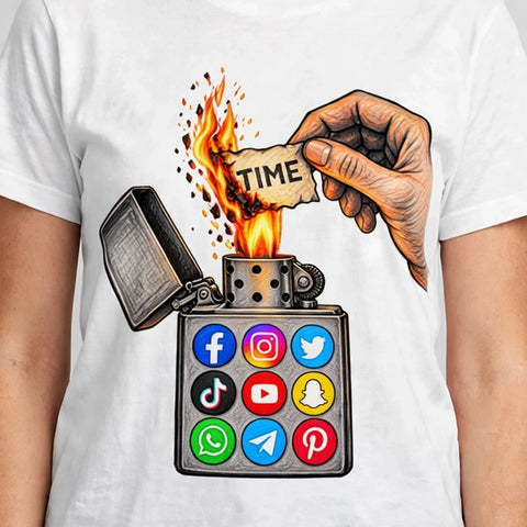 Burning Time Motivational Quote T-Shirt – XGuidance – photo 3