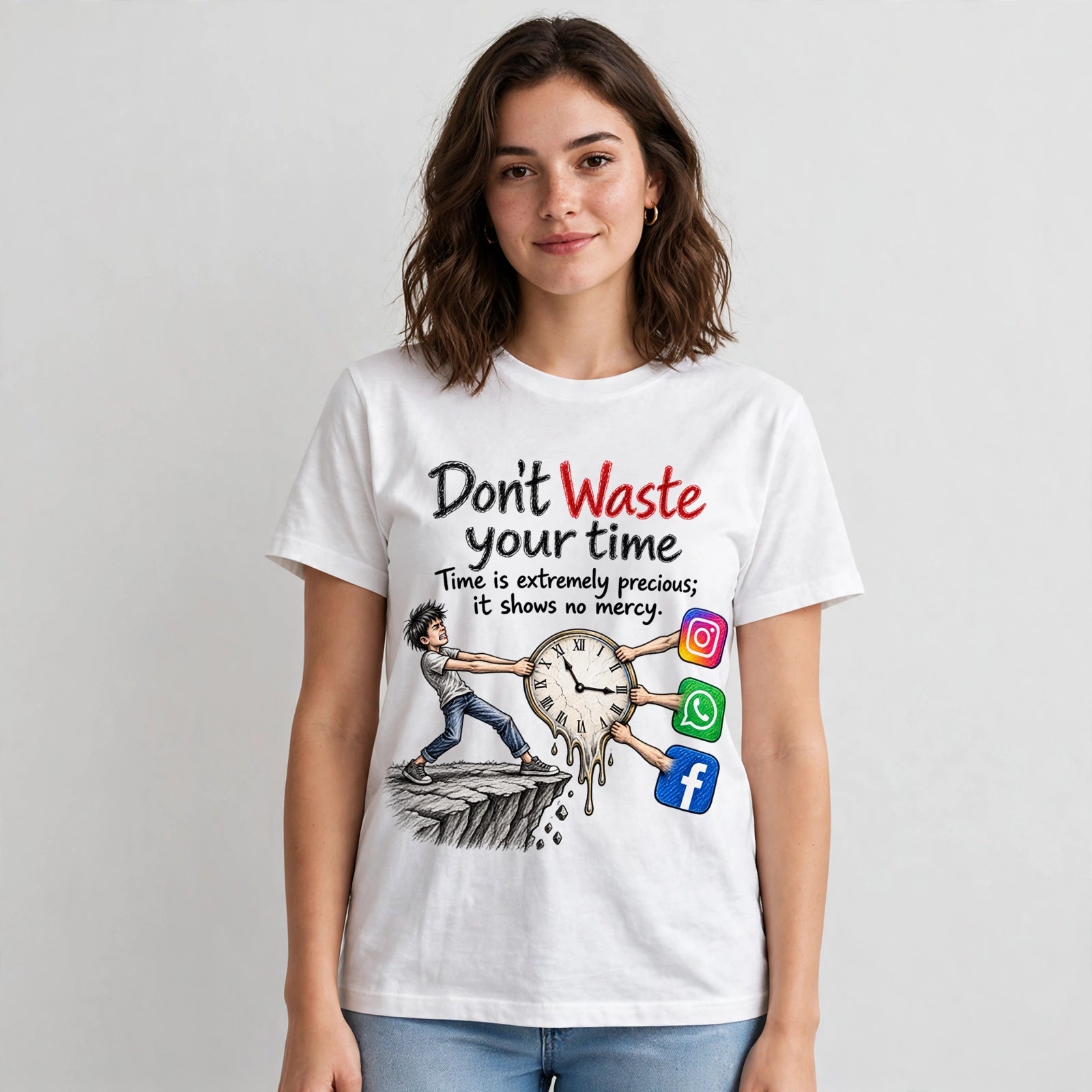 Don't Waste Your Time Motivational Quote T-Shirt – XGuidance