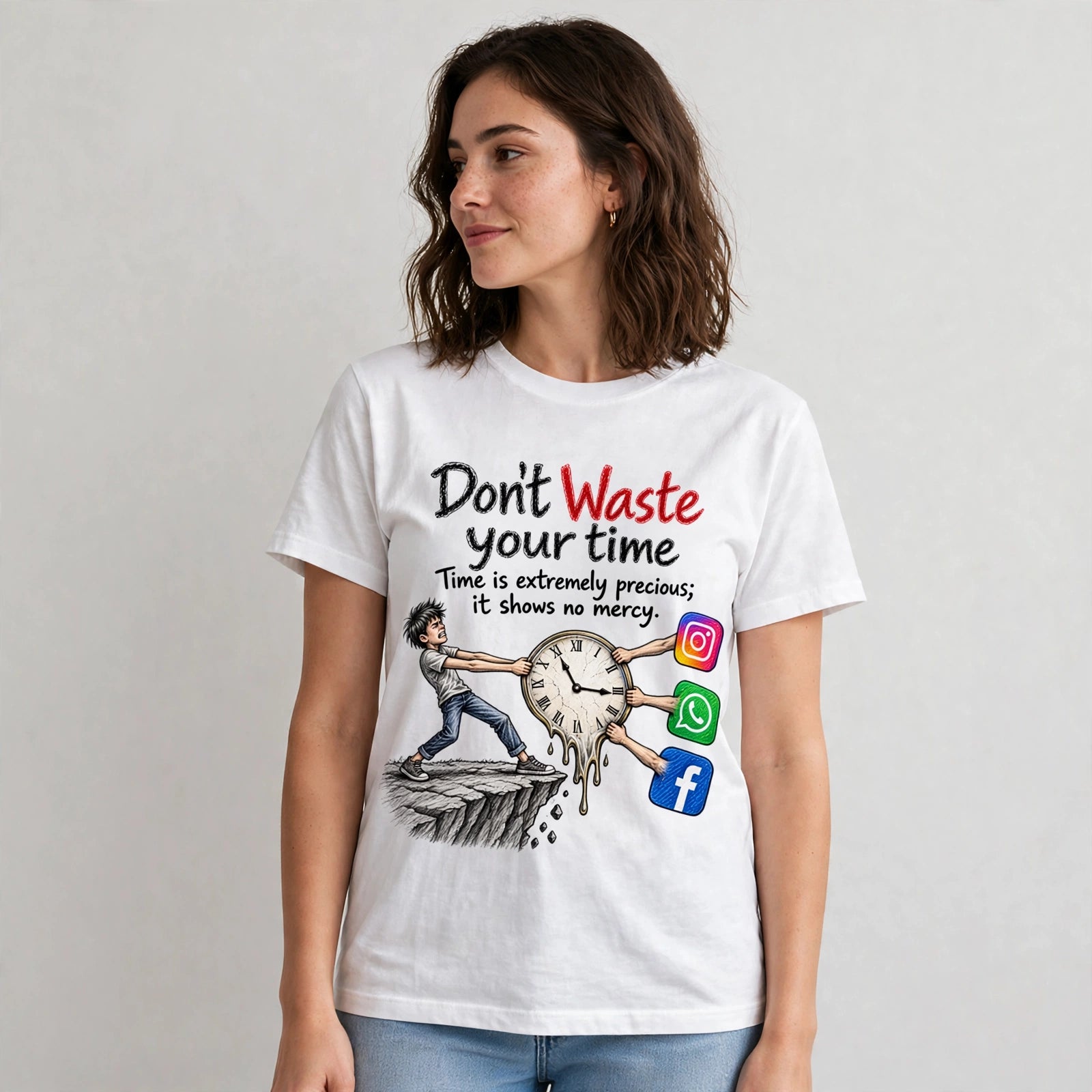 Don't Waste Your Time Motivational Quote T-Shirt – XGuidance – photo 2