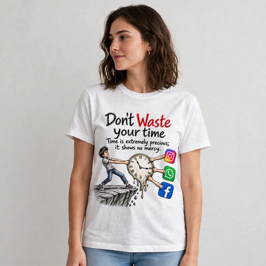 Don't Waste Your Time Motivational Quote T-Shirt – XGuidance – photo 2