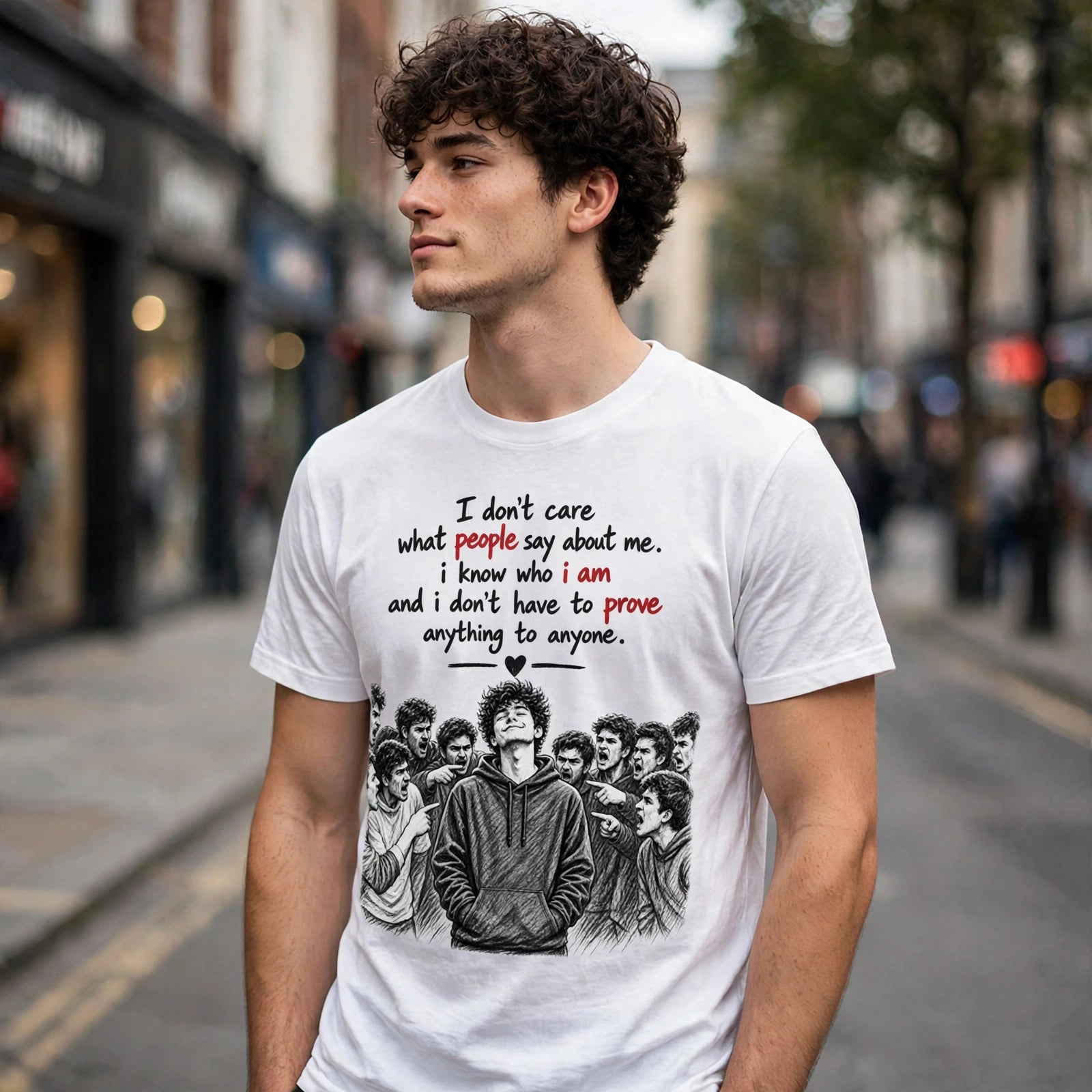 I Don't Care Motivational Quote T-Shirt – XGuidance – photo 2