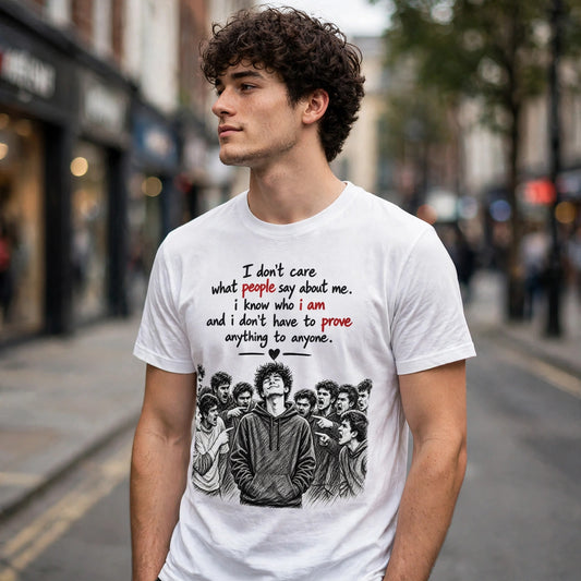 I Don't Care Motivational Quote T-Shirt – XGuidance – photo 2