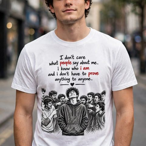 I Don't Care Motivational Quote T-Shirt – XGuidance – photo 3