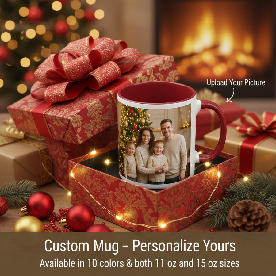 Custom Photo Mug – Personalized Ceramic Mug with Color Inside
