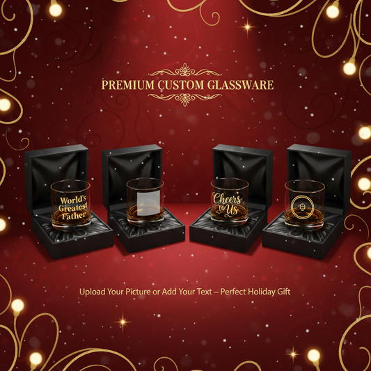 Custom Whiskey Rocks Glass – Add Your Text or Picture