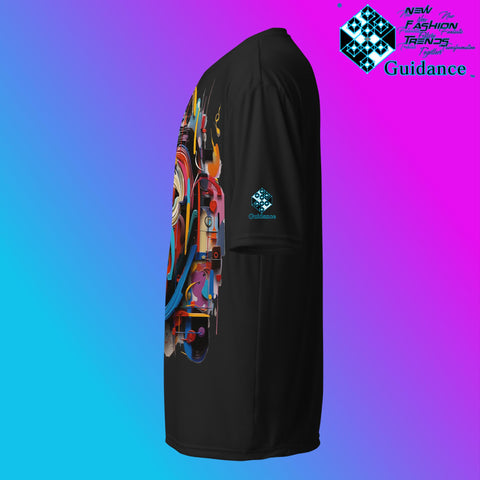 Abstract Essence Artistic Face T Shirt by XGuidance Black 10