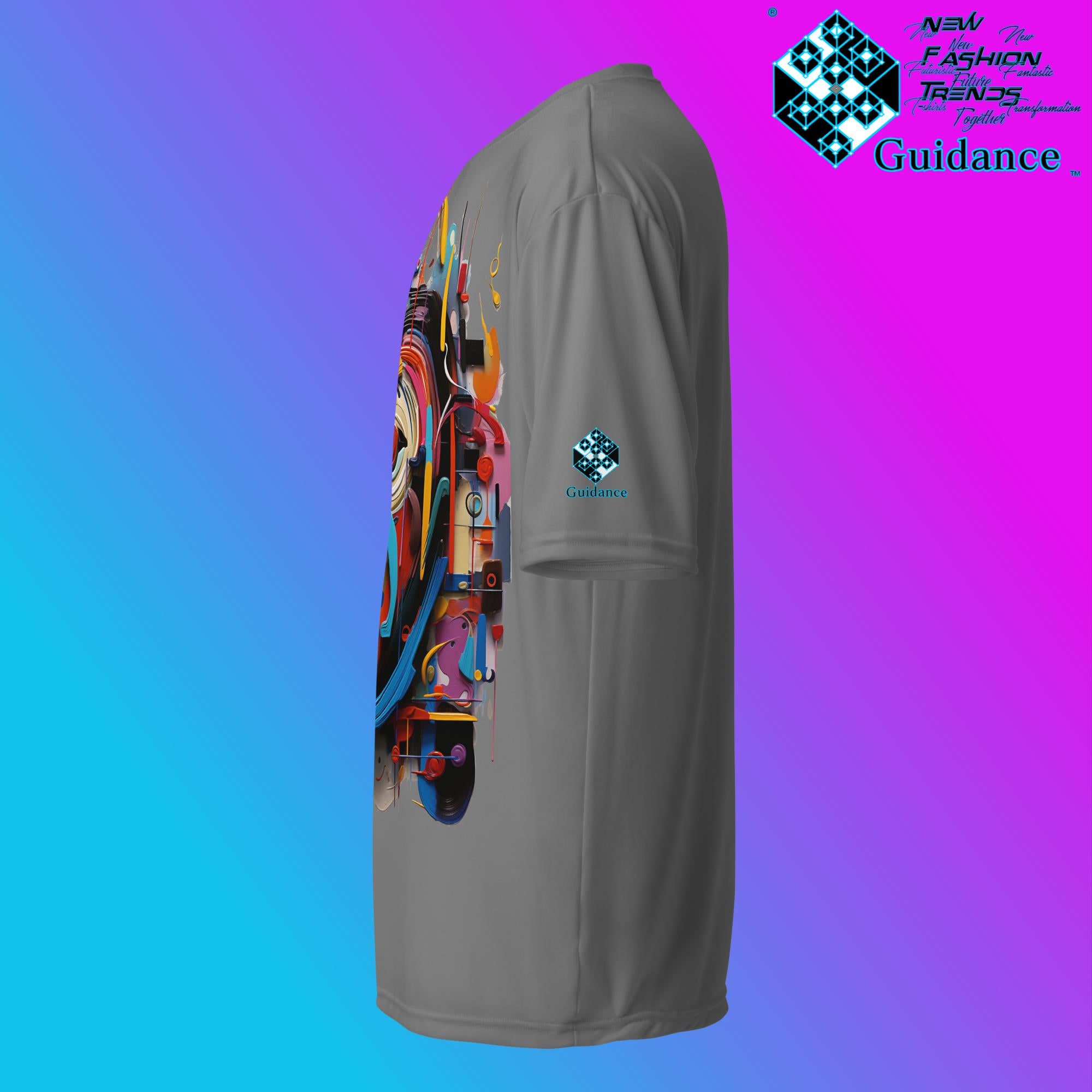 Abstract Essence Artistic Face T Shirt by XGuidance Black 12