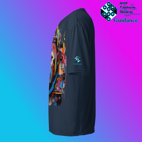 Abstract Essence Artistic Face T Shirt by XGuidance Black 13