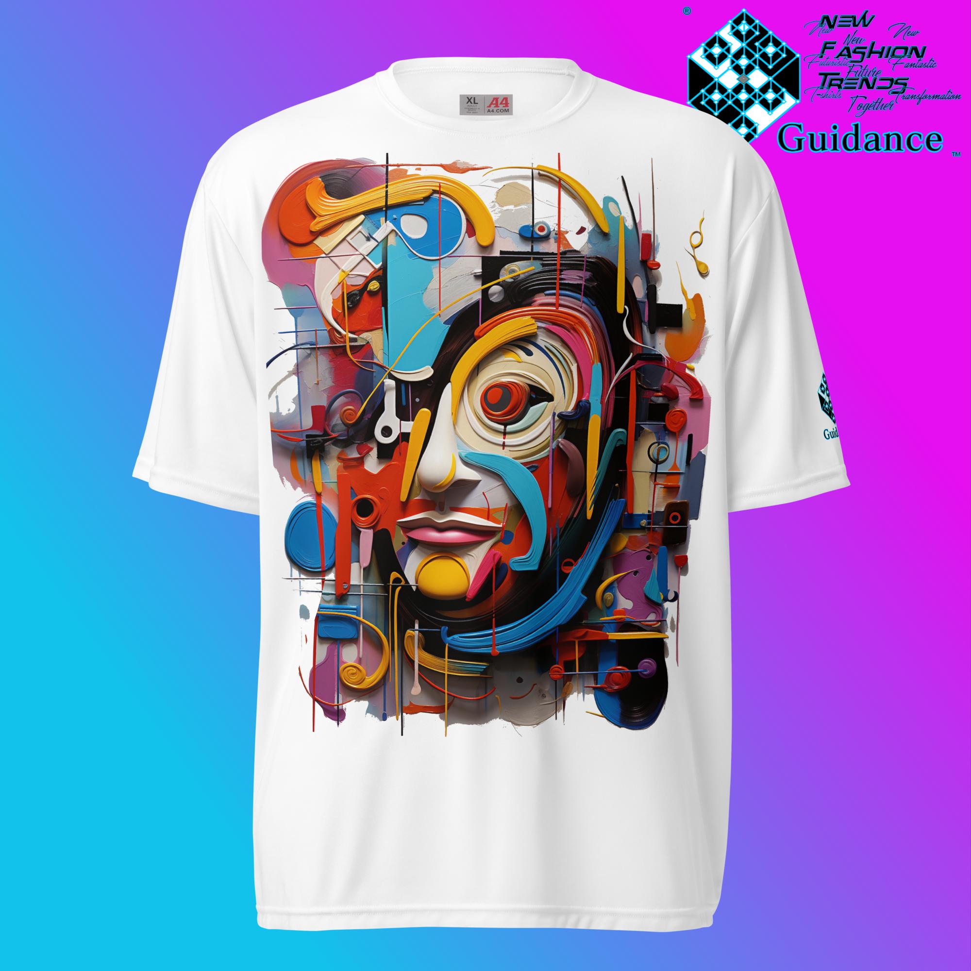 Abstract Essence Artistic Face T Shirt by XGuidance White 9