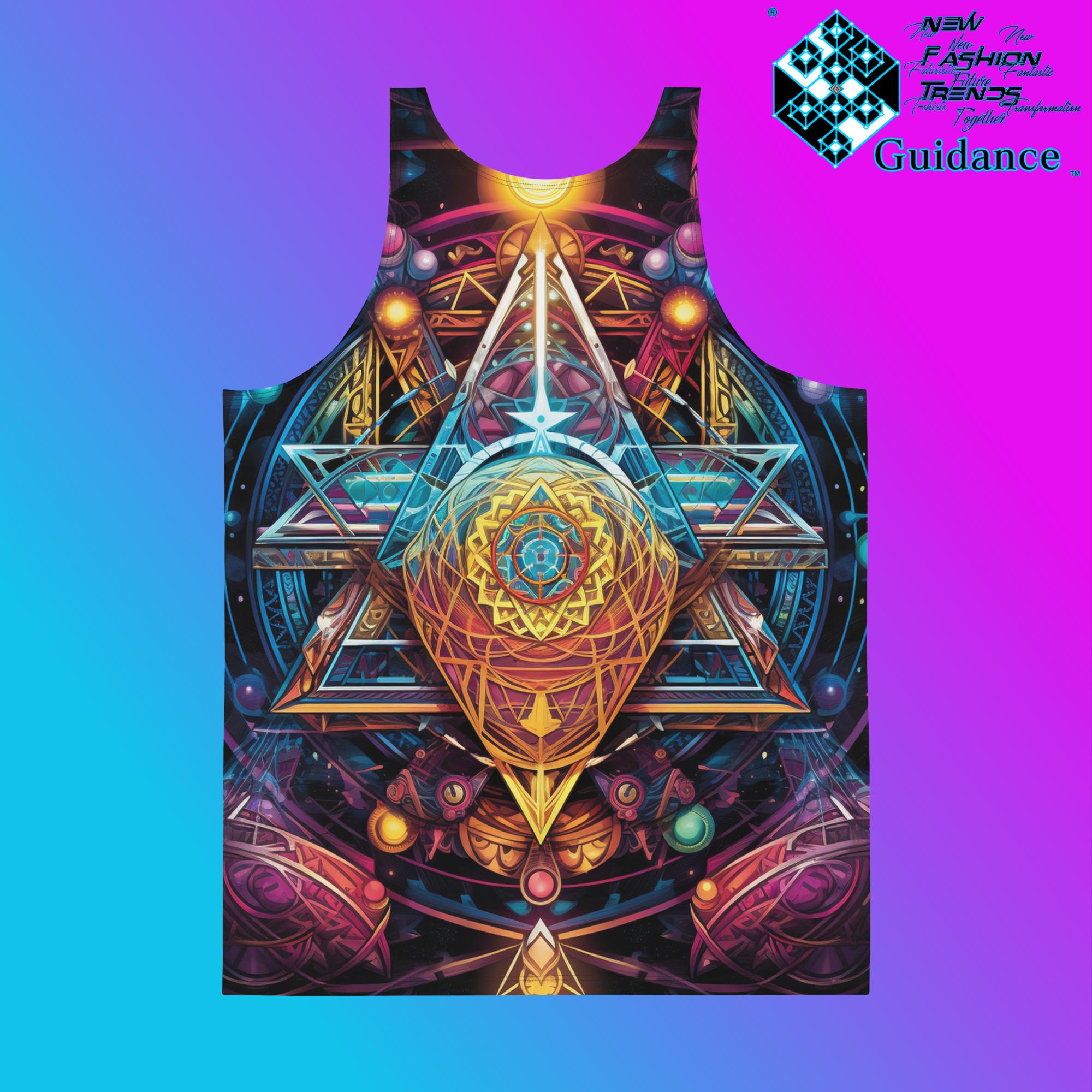 Abstract Harmony Tank Top – Artistic Festival Streetwear by XGuidance XS 2
