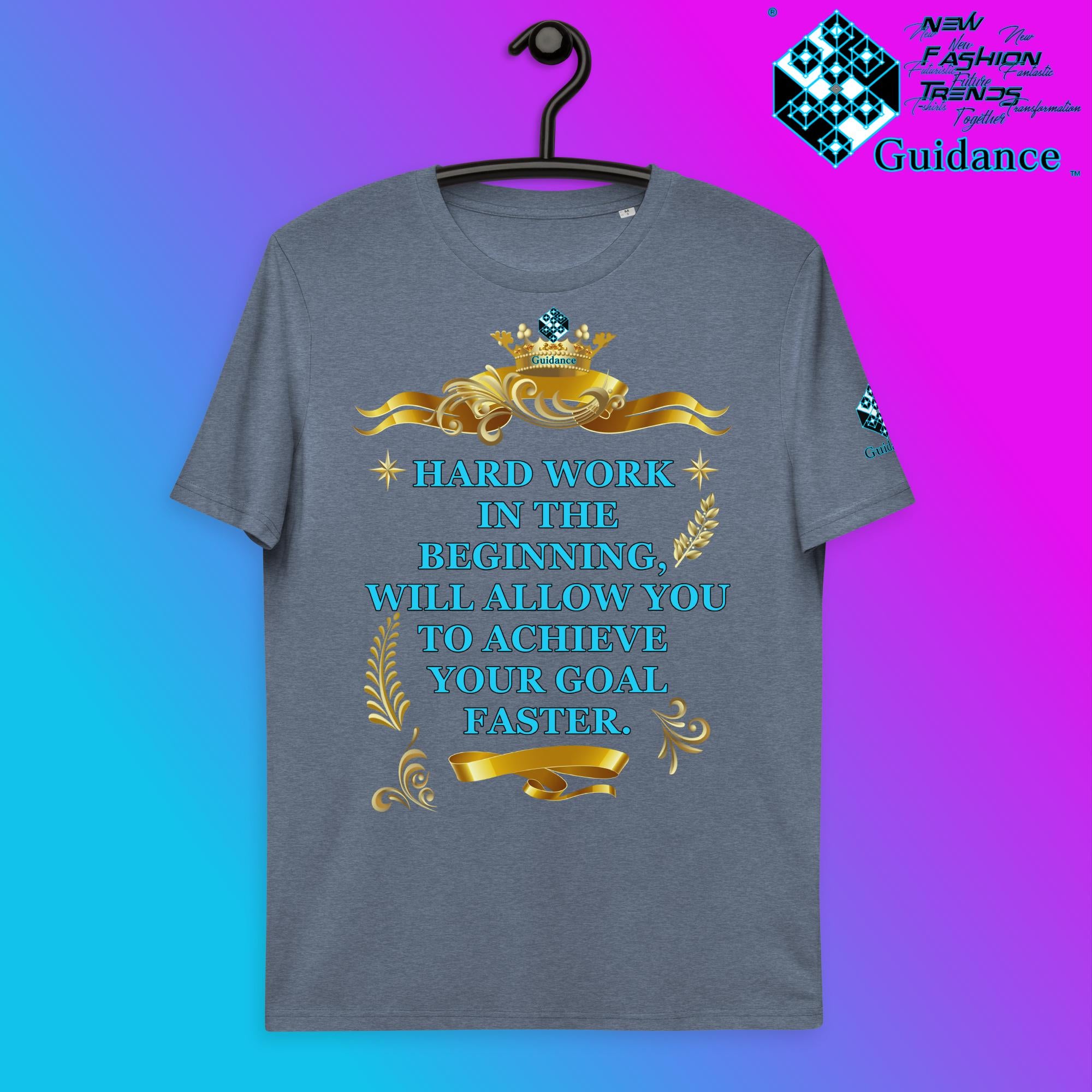 ACHIEVE GOAL T-Shirt T-Shirts by XGuidance Dark Heather Blue 12