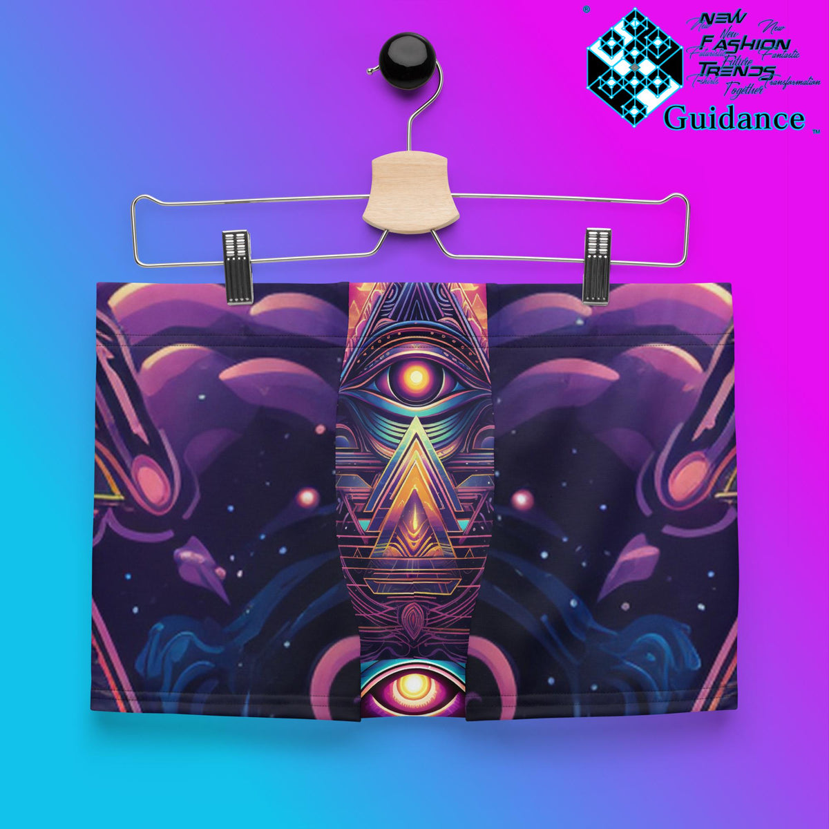 Infinite Radiance Boxer Briefs with Cosmic Trinity Design