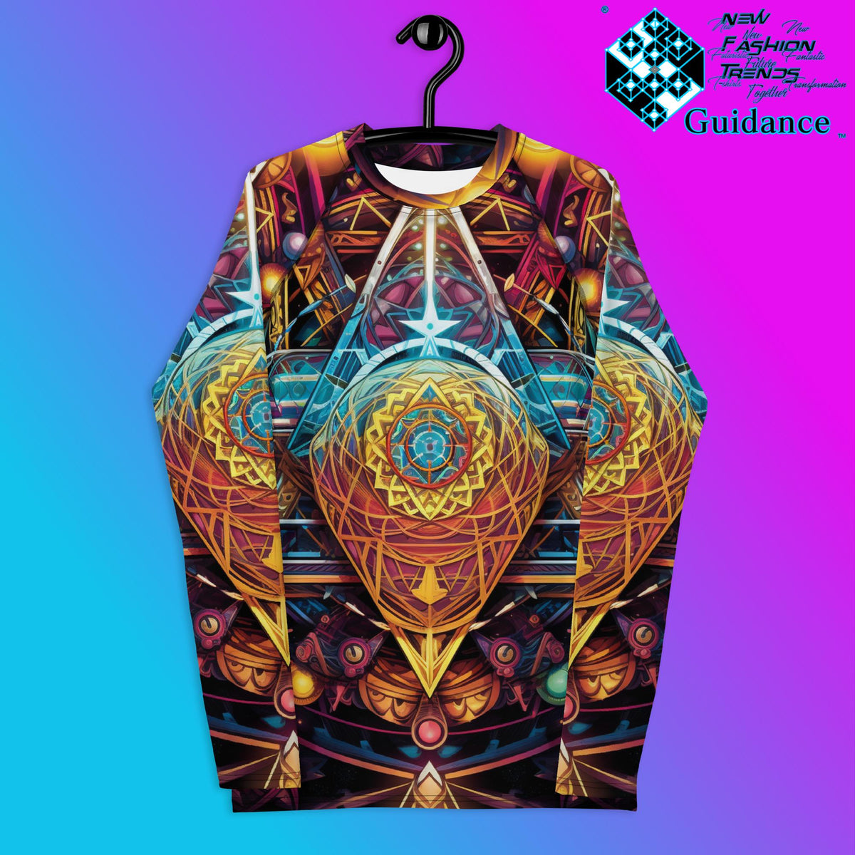 Men's Rash Guard Shirt - Abstract Harmony Design - XGuidance