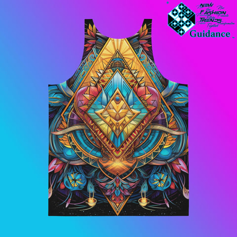Angular Odyssey Tank Top - Geometric Fashion - XGuidance