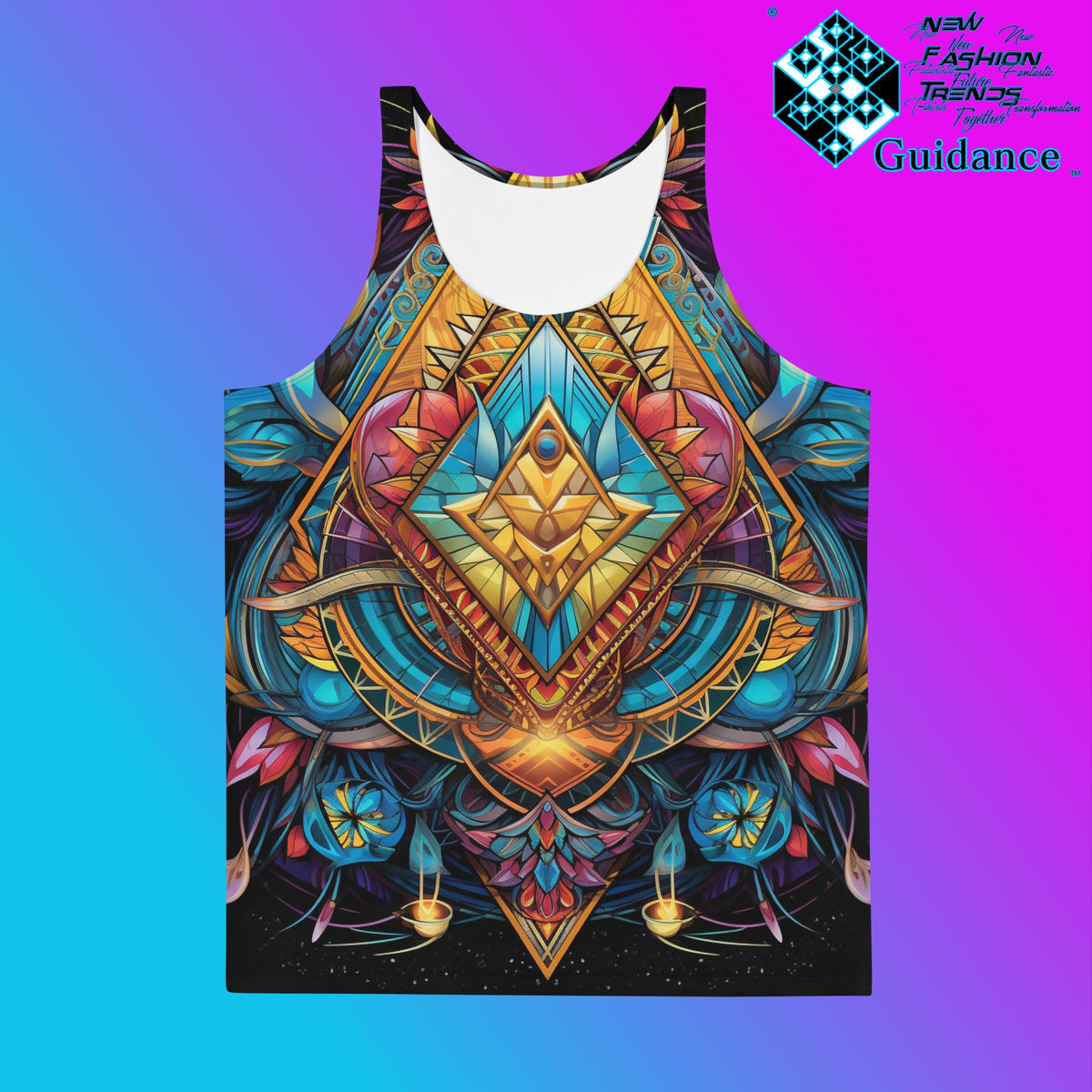 Angular Odyssey Tank Top - Geometric Fashion - XGuidance
