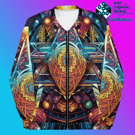Abstract Harmony Bomber Jacket - Artistic Style - XGuidance