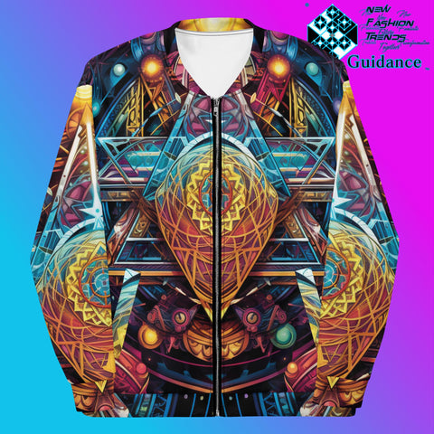 Abstract Harmony Bomber Jacket - Artistic Style - XGuidance