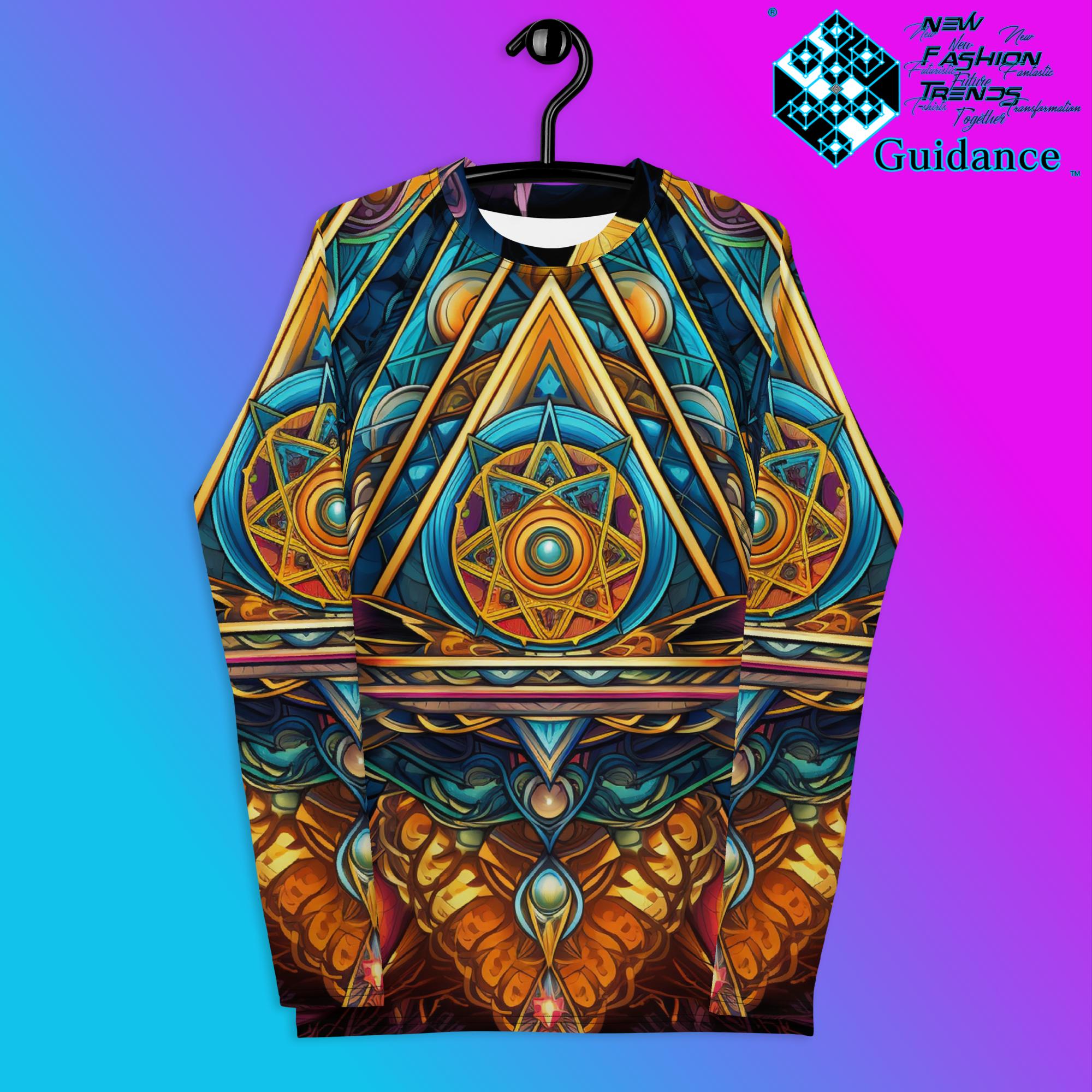 Artful Tapestry Psychedelic Long Sleeve Rash Guard by XGuidance XS 1