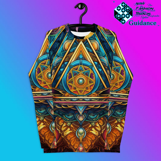 Artful Tapestry Psychedelic Long Sleeve Rash Guard by XGuidance XS 1