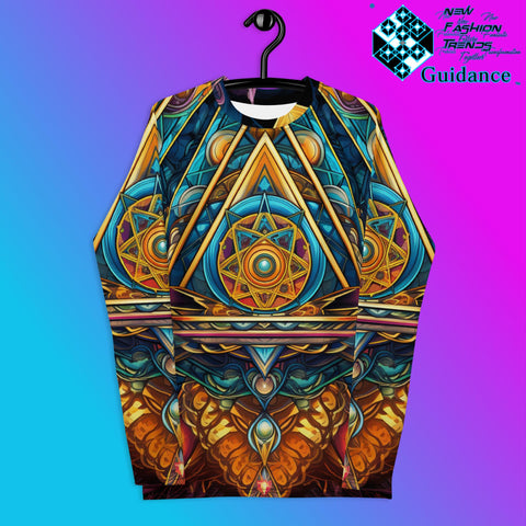 Artful Tapestry Psychedelic Long Sleeve Rash Guard by XGuidance XS 1