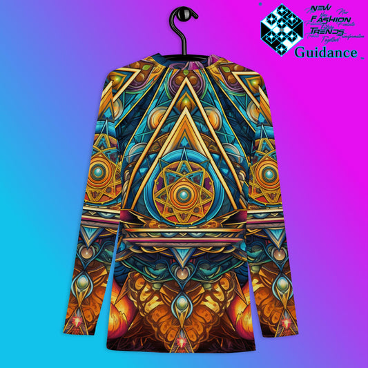 Artful Tapestry Psychedelic Long Sleeve Rash Guard by XGuidance XS 2