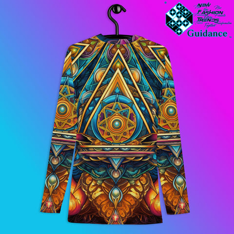 Artful Tapestry Psychedelic Long Sleeve Rash Guard by XGuidance XS 2