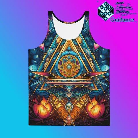 Artful Tapestry Tank Top – Artistic Festival Streetwear by XGuidance XS 1
