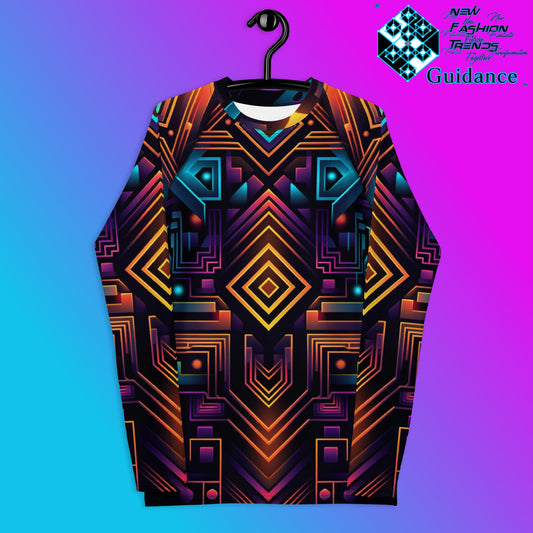 Aurora Circuit Rash Guard Swim Shirt Rash Guard by XGuidance XS 1