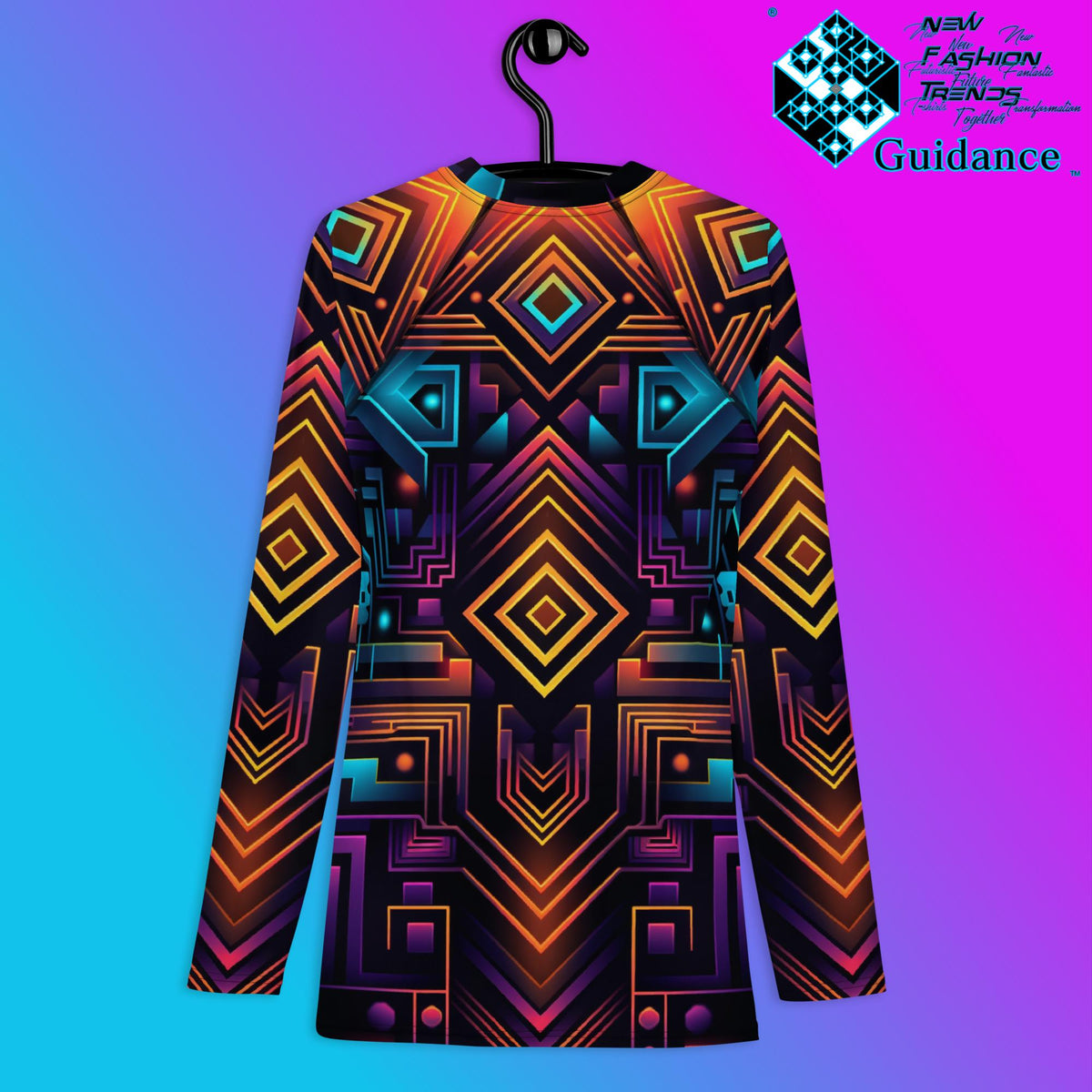 Aurora Circuit Rash Guard Swim Shirt Rash Guard by XGuidance XS 2