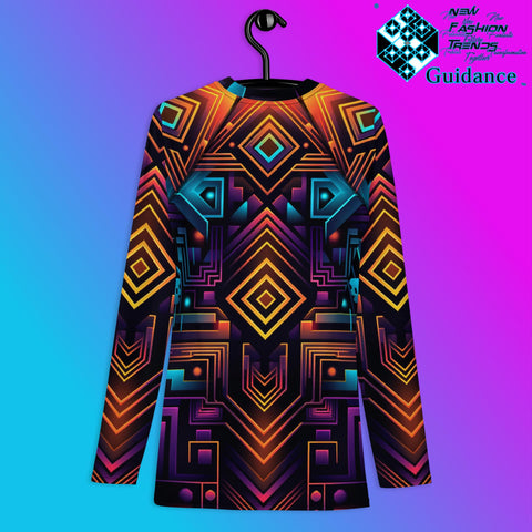 Aurora Circuit Rash Guard Swim Shirt Rash Guard by XGuidance XS 2