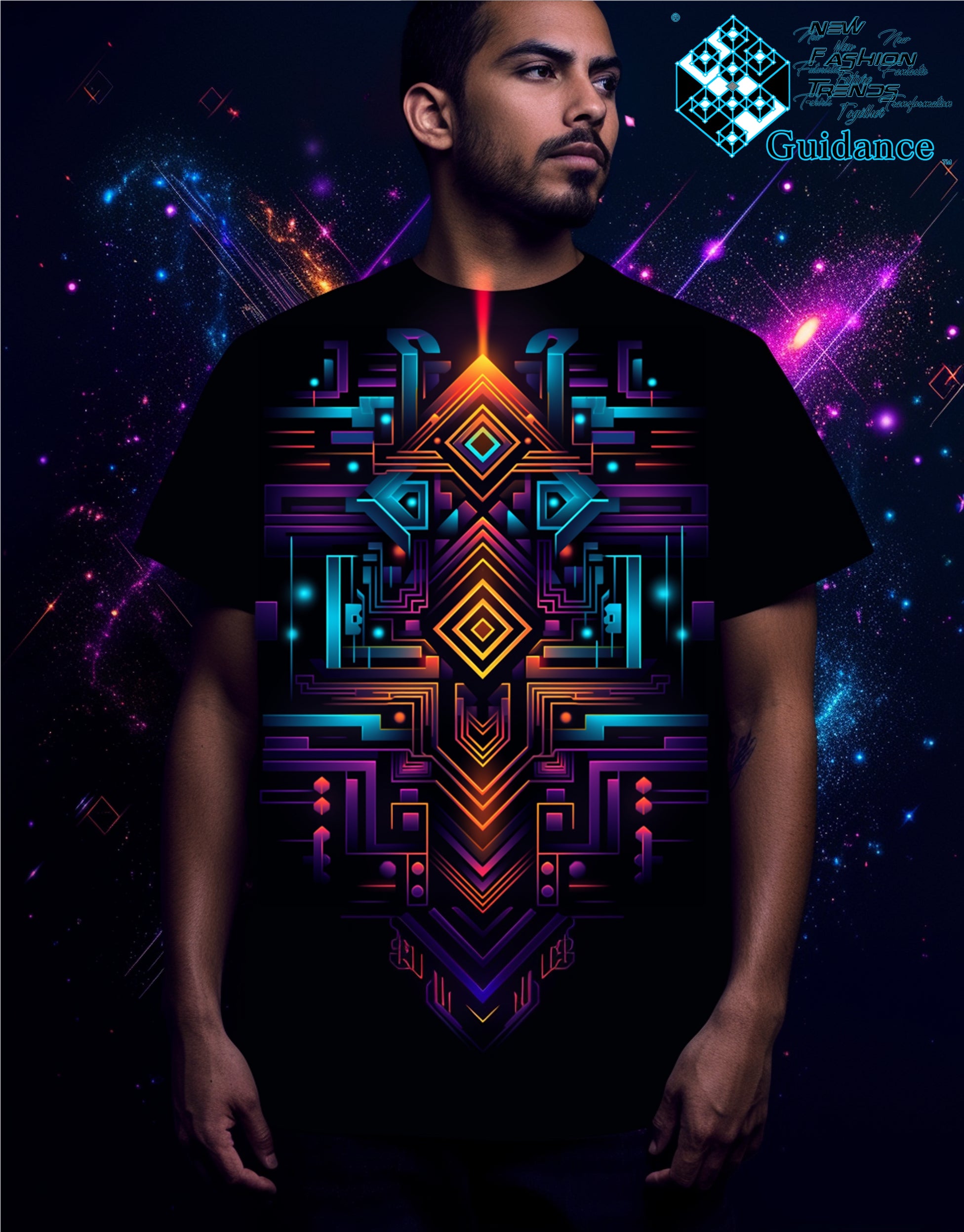 Aurora Circuit T-Shirt T-Shirts by XGuidance XS 1