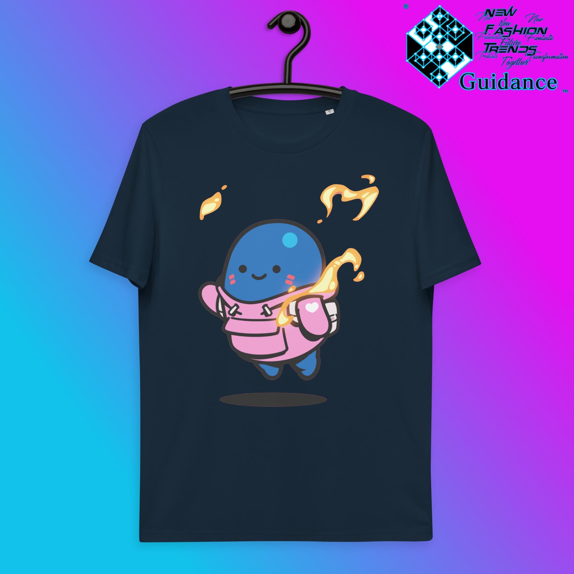Azuky Fire Element T-Shirt T-Shirts by XGuidance French Navy 3