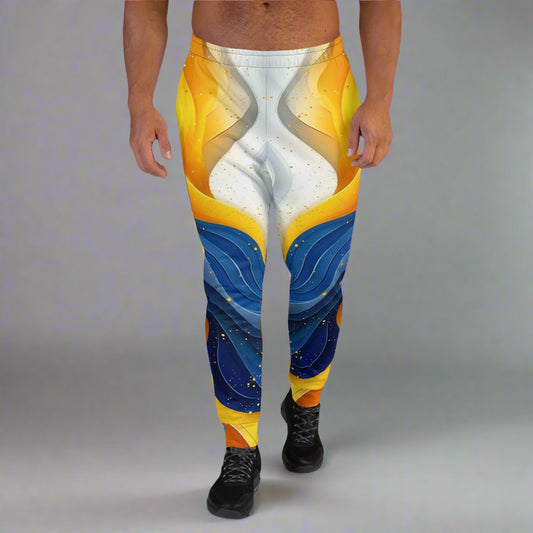 Azure Majesty Joggers – Blue Gold Royal Pants by XGuidance XS 1