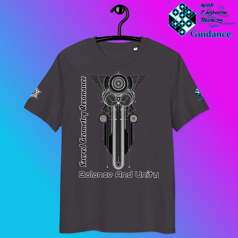 Balance and Unity T-Shirt with Sacred Geometry by XGuidance Anthracite 21
